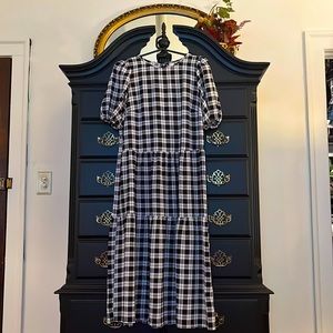 H&M black and white plaid dress.